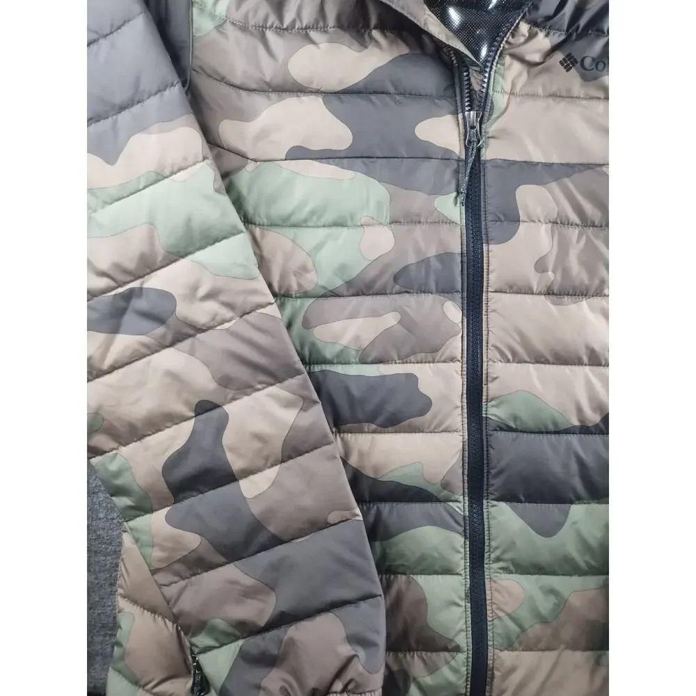 Men's M Columbia Sister Brook Camo Omni-Heat Down Jacket Orig. $200
